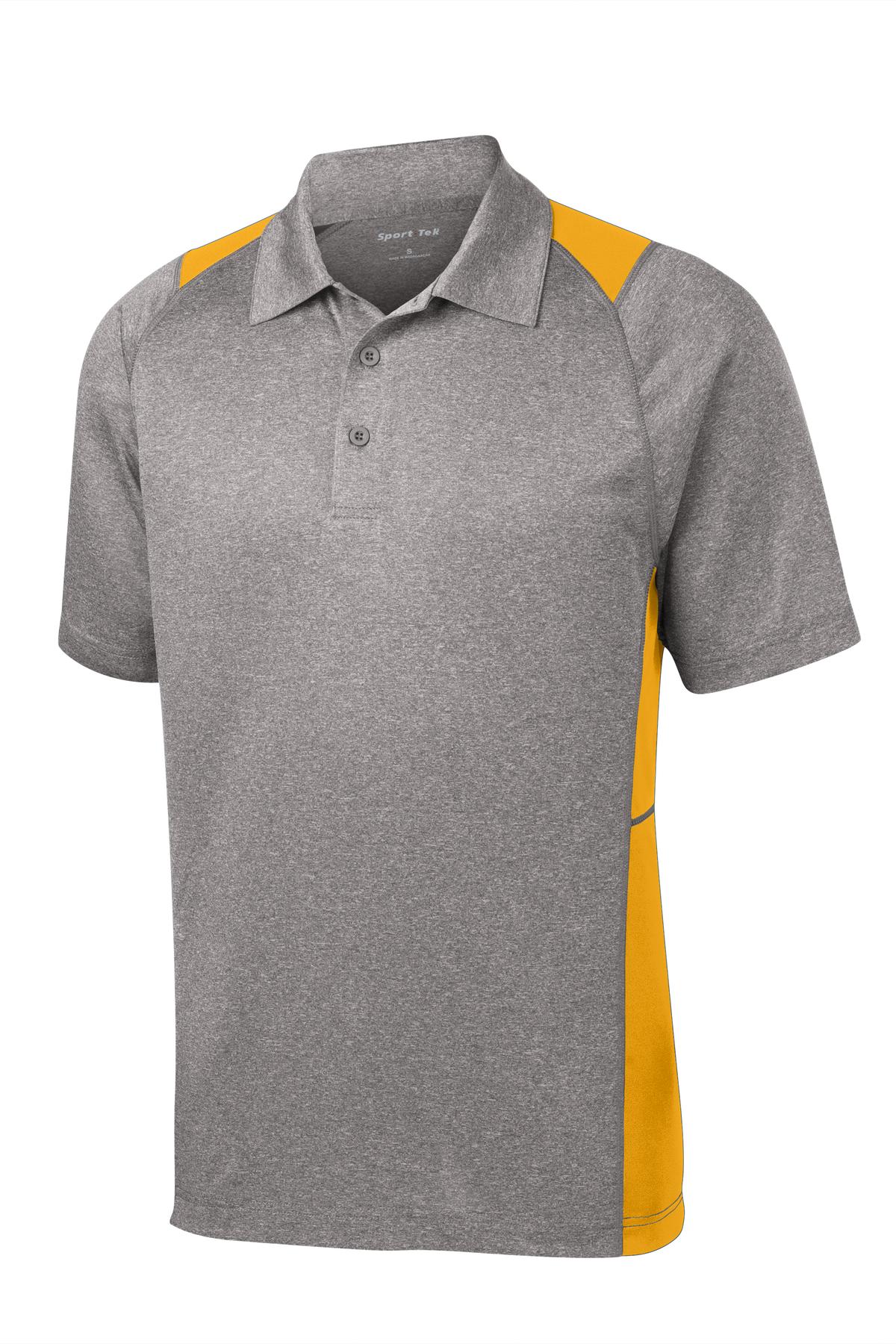 Sport-Tek Heather Colorblock Contender Polo. ST665