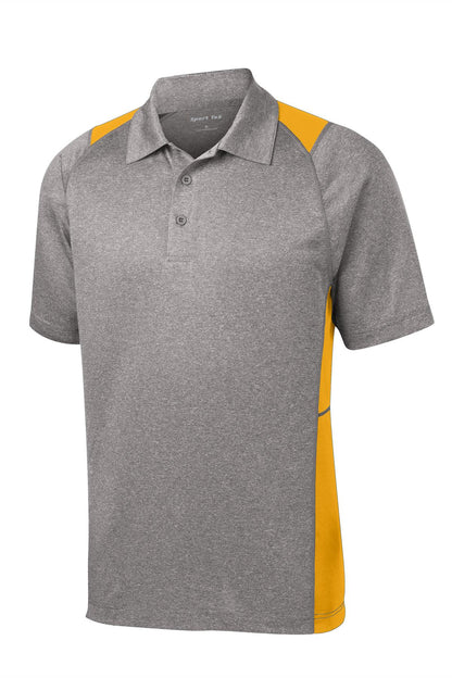 Sport-Tek Heather Colorblock Contender Polo. ST665