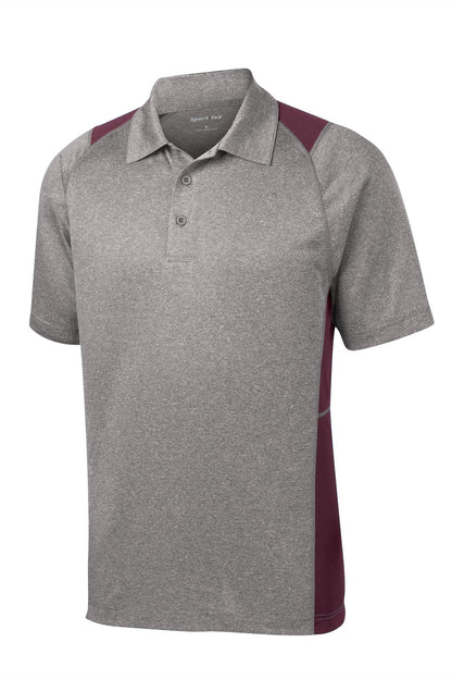 Sport-Tek Heather Colorblock Contender Polo. ST665