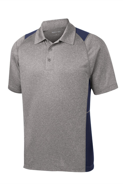 Sport-Tek Heather Colorblock Contender Polo. ST665