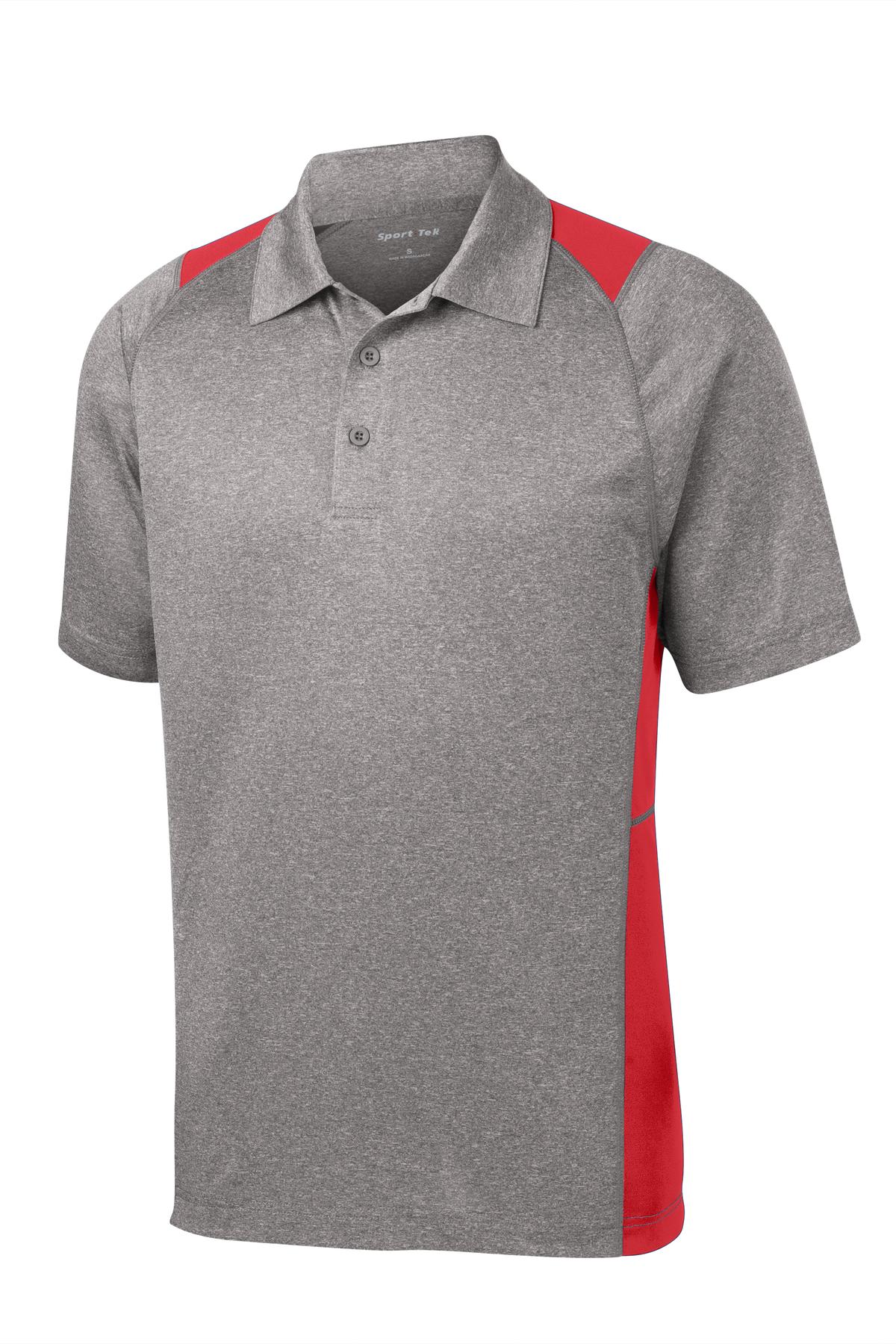 Sport-Tek Heather Colorblock Contender Polo. ST665