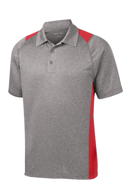 Sport-Tek Heather Colorblock Contender Polo. ST665