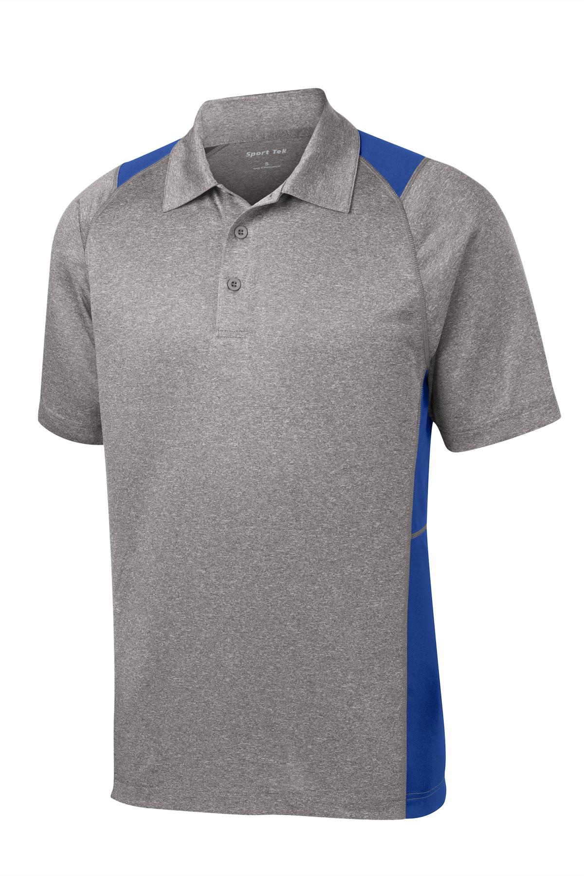 Sport-Tek Heather Colorblock Contender Polo. ST665