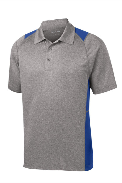 Sport-Tek Heather Colorblock Contender Polo. ST665