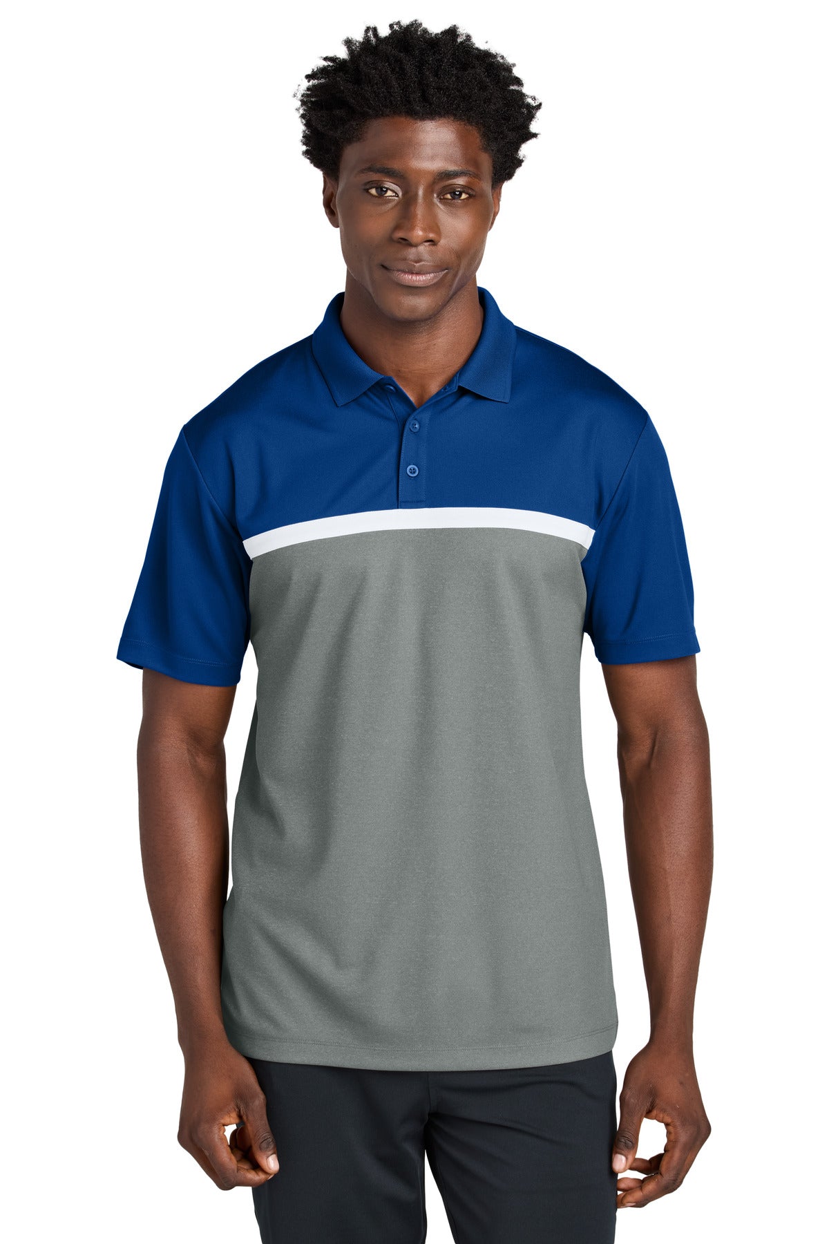Sport-Tek UV Micropique Colorblock Polo ST741