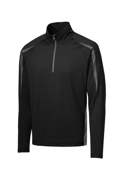 Sport-Tek Sport-Wick Stretch 1/4-Zip Colorblock Pullover. ST851