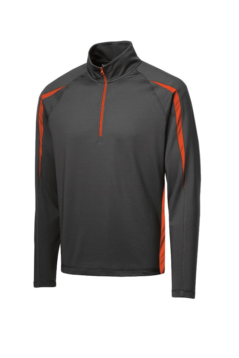 Sport-Tek Sport-Wick Stretch 1/4-Zip Colorblock Pullover. ST851