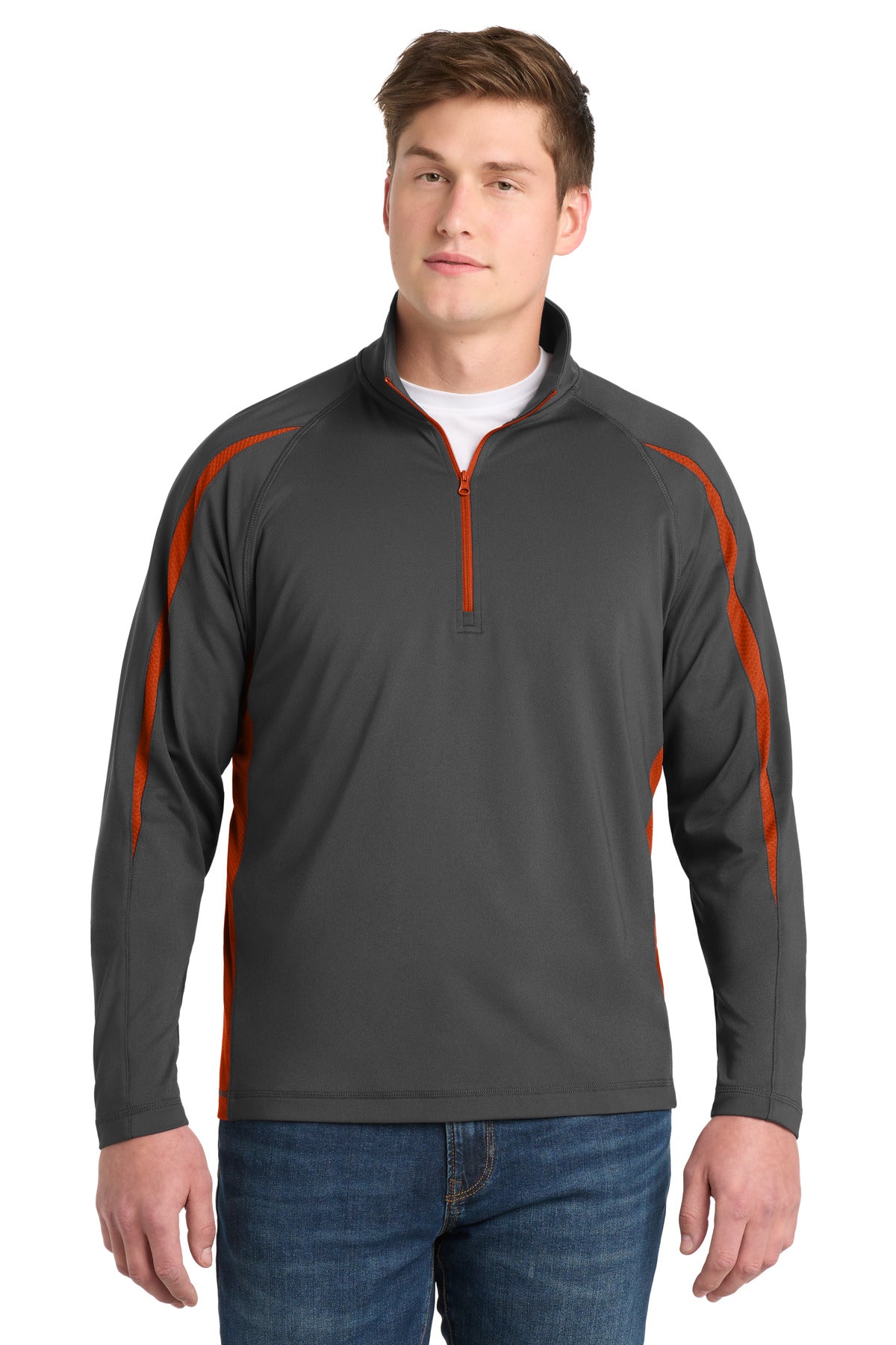 SanMar ST851_charcoalgreydeeporange_model_front.jpg