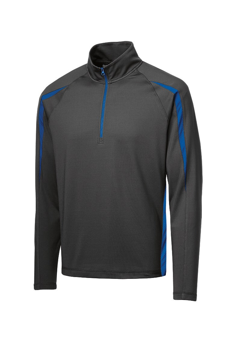 Sport-Tek Sport-Wick Stretch 1/4-Zip Colorblock Pullover. ST851