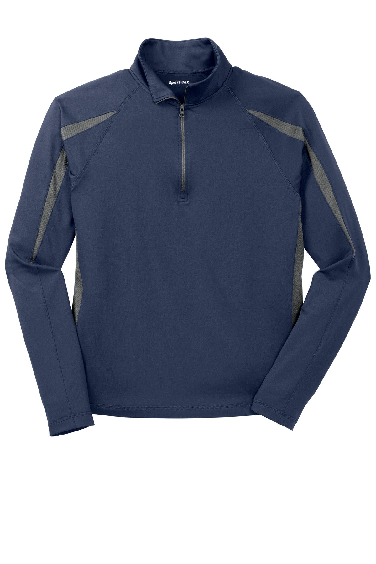 Sport-Tek Sport-Wick Stretch 1/4-Zip Colorblock Pullover. ST851
