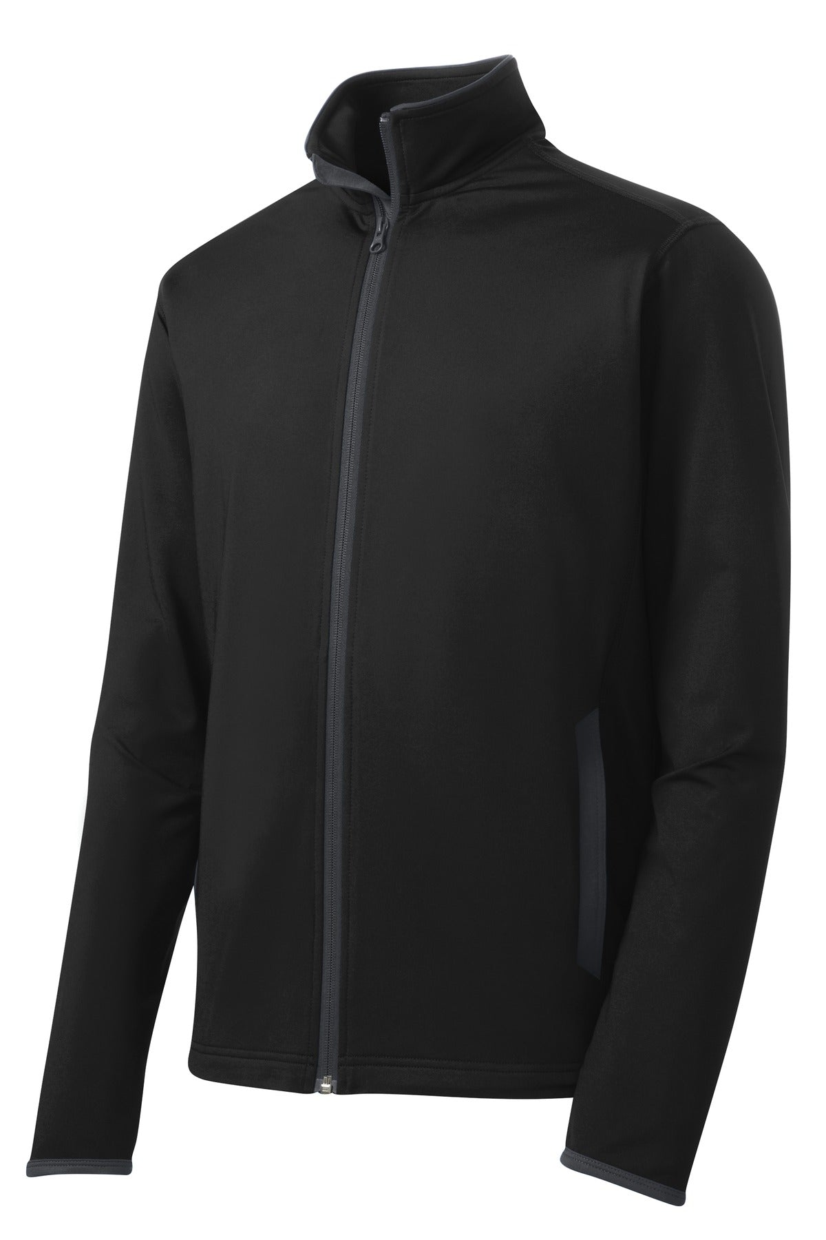 Sport-Tek Sport-Wick Stretch Contrast Full-Zip Jacket. ST853