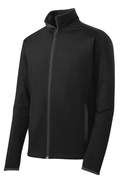 Sport-Tek Sport-Wick Stretch Contrast Full-Zip Jacket. ST853