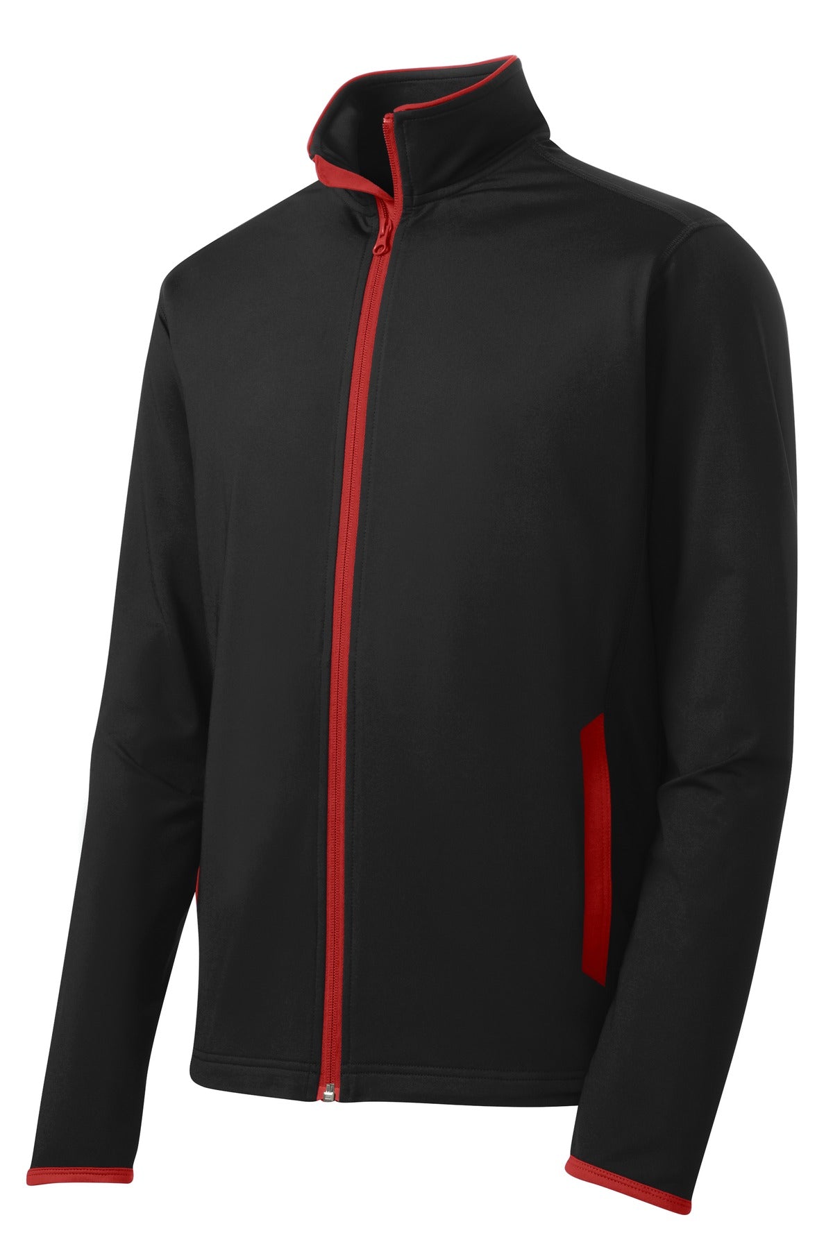 Sport-Tek Sport-Wick Stretch Contrast Full-Zip Jacket. ST853
