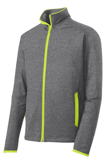 Sport-Tek Sport-Wick Stretch Contrast Full-Zip Jacket. ST853