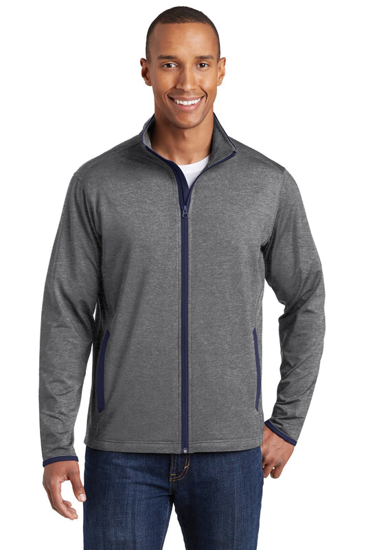Sport-Tek Sport-Wick Stretch Contrast Full-Zip Jacket. ST853