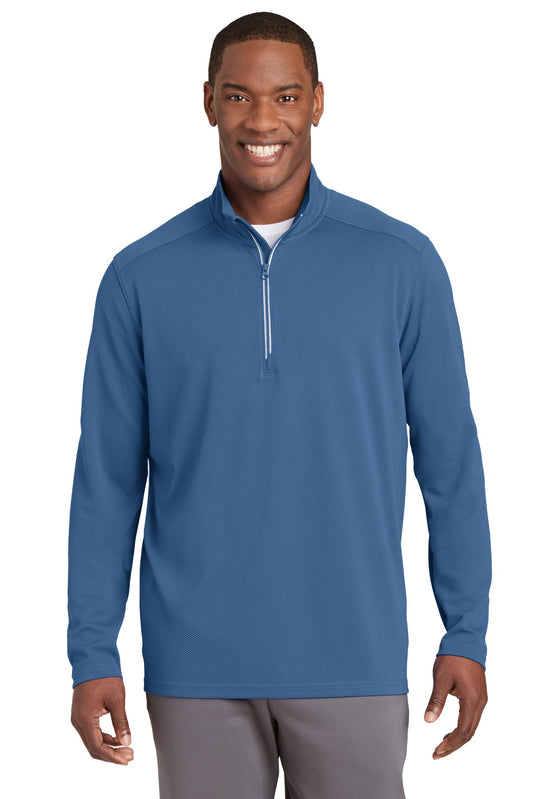 Sport-Tek Sport-Wick Textured 1/4-Zip Pullover. ST860