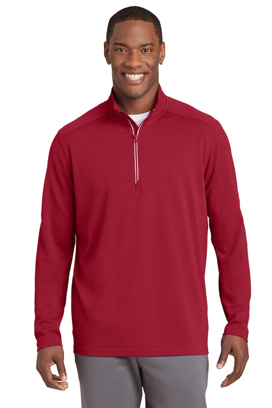 Sport-Tek Sport-Wick Textured 1/4-Zip Pullover. ST860