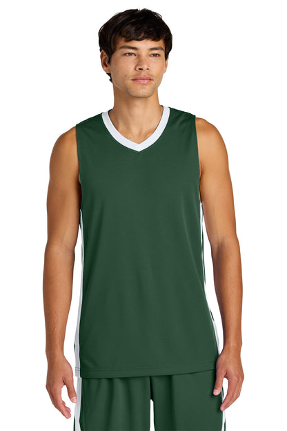 SanMar ST900_forestgreenwhite_model_front.jpg