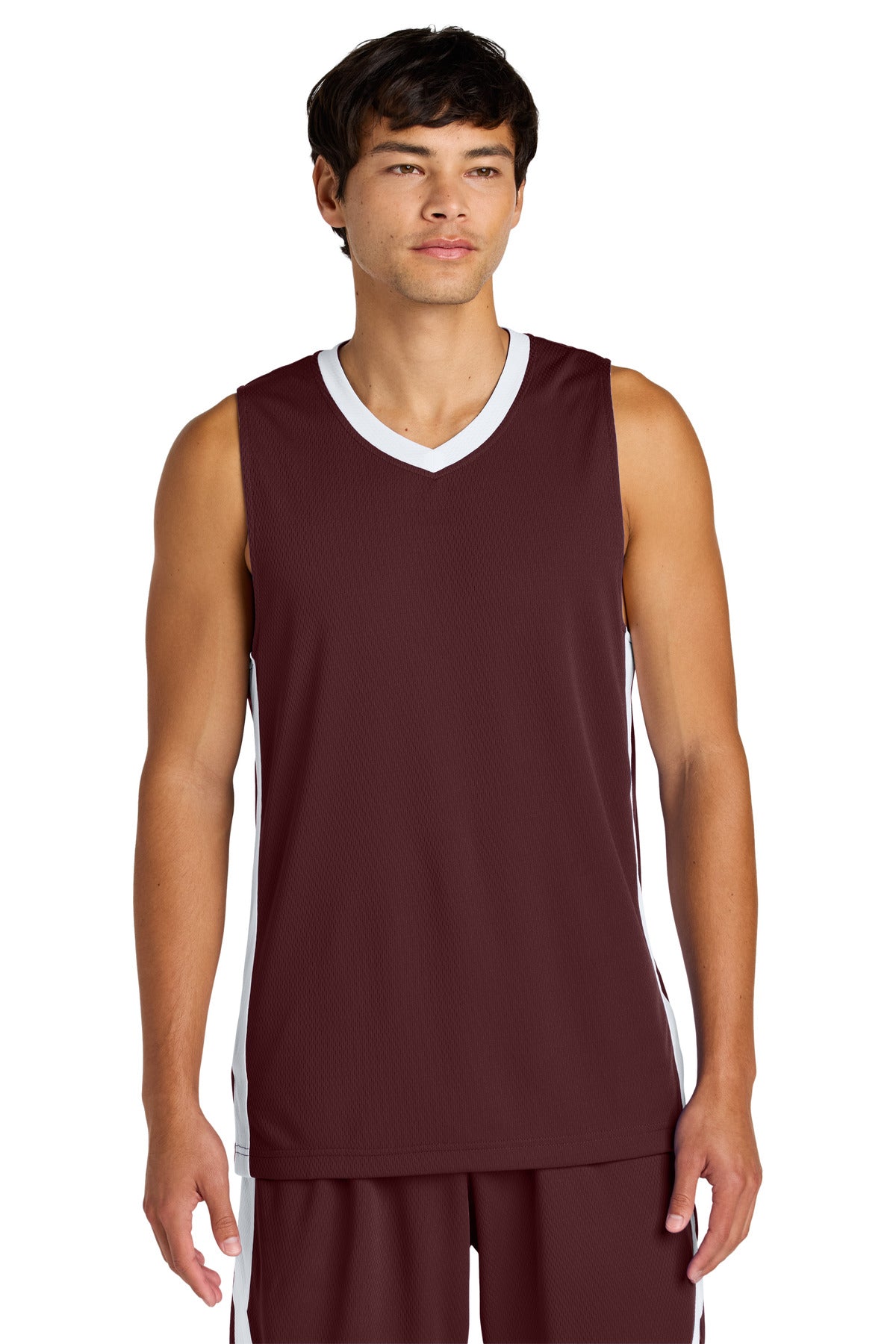 SanMar ST900_maroonwhite_model_front.jpg
