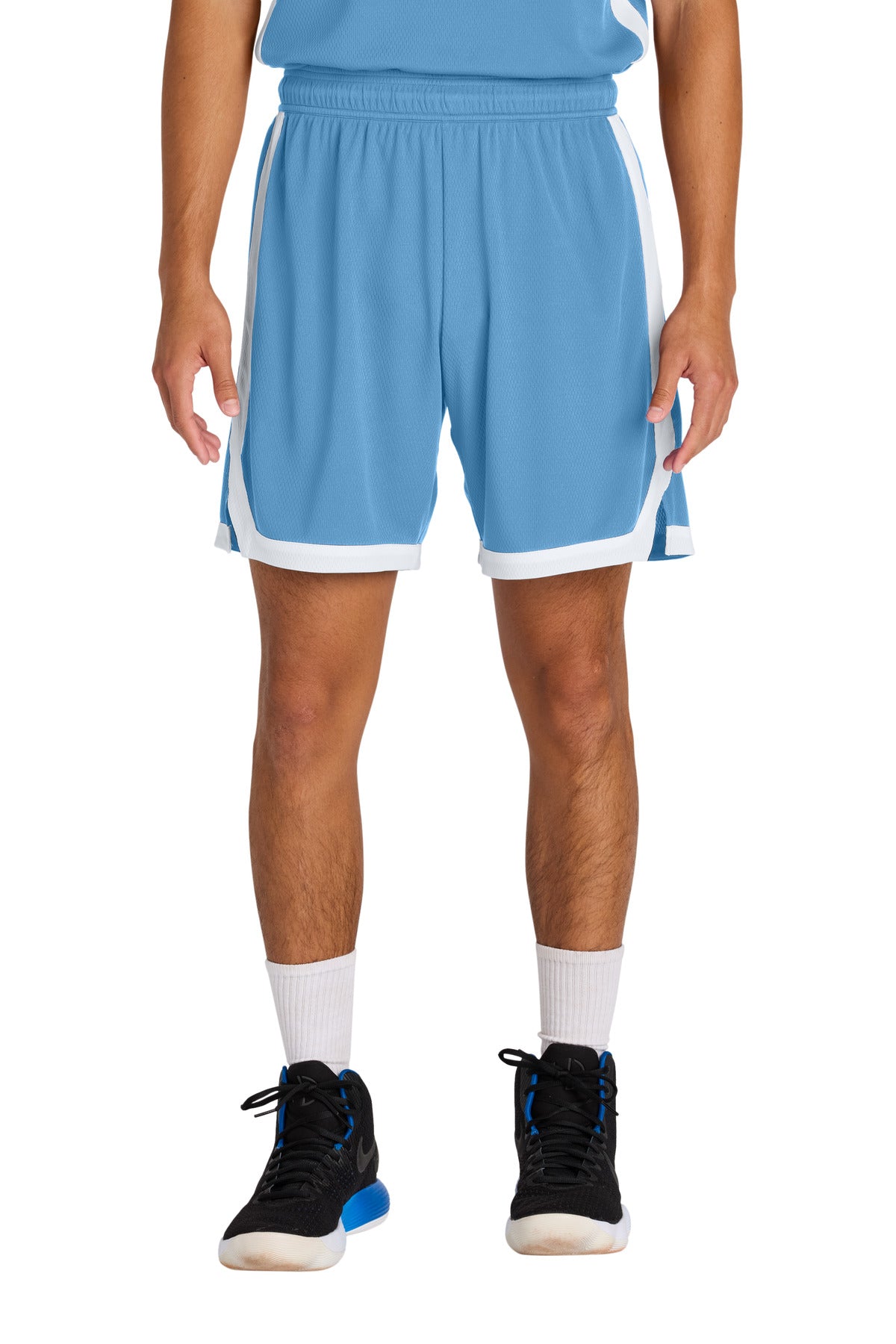 SanMar ST901_carolinabluewhite_model_front.jpg