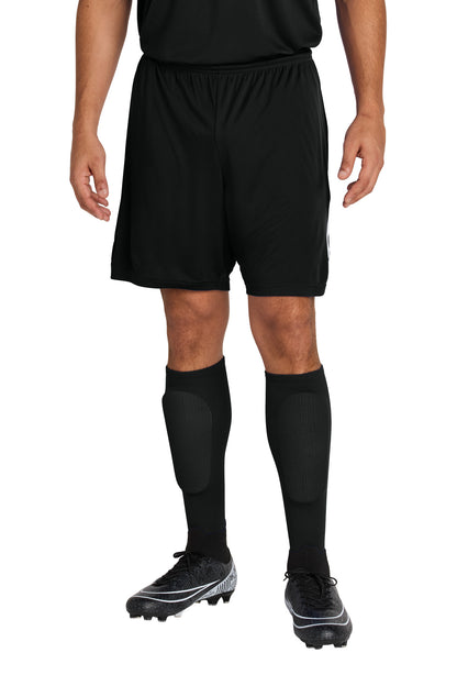 Front View of Black Sport-Tek All Sport OTC Socks STA05  - XS