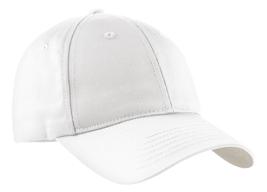 Front View of White Sport-Tek Dry Zone Nylon Cap. STC10