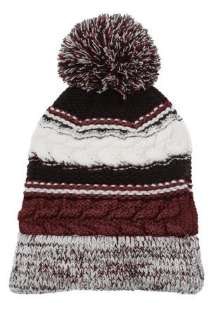 For Grn/Blk/Wh Sport-Tek Pom Pom Team Beanie. STC21