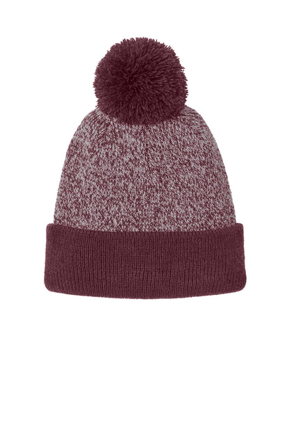 Sport-Tek Halftime Heather Pom Beanie STC68