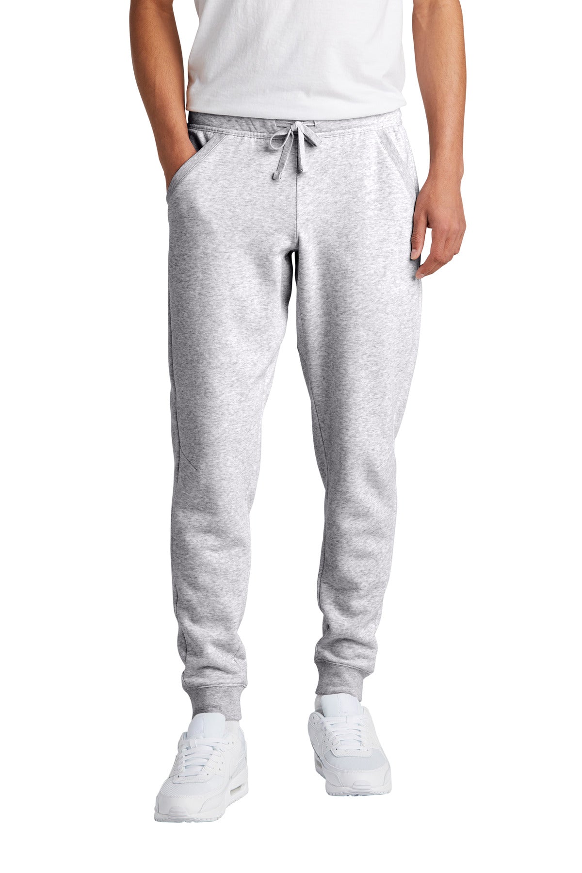 Front View of AthlHthr Sport-Tek Drive Fleece Jogger STF204  - XS