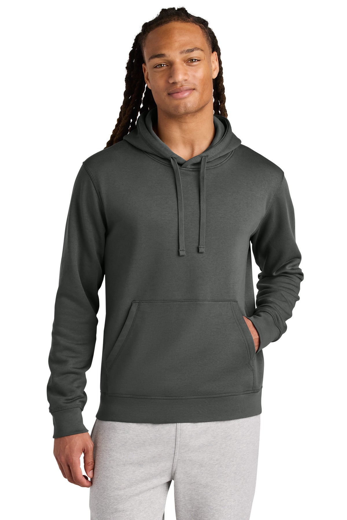 Front View of Anthracite Stanley/Stella Unisex Drummer 2.0 Hooded Sweatshirt SXU009  - L
