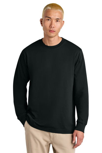 Front View of Black Stanley/Stella Unisex Freestyler Heavyweight Long Sleeve Tee SXU023  - 3XL