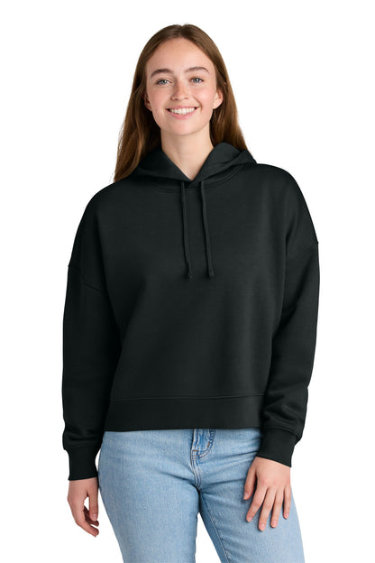 Front View of Black Stanley/Stella Women's Stella Nora Hooded Sweatshirt SXW035  - XS