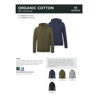 Black tentree Organic Cotton Zip Hoodie - Men's  - S