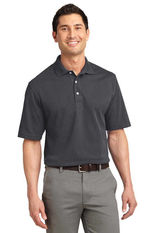 Front View of Charcoal Port Authority Tall Rapid Dry Polo. TLK455  - 3XLT