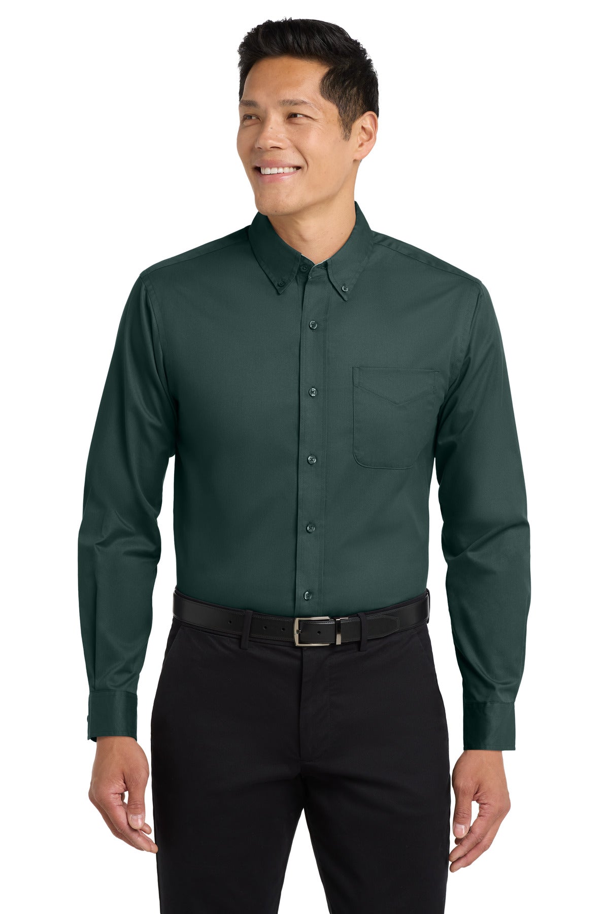 SanMar TLS608_darkgreen_model_front.jpg