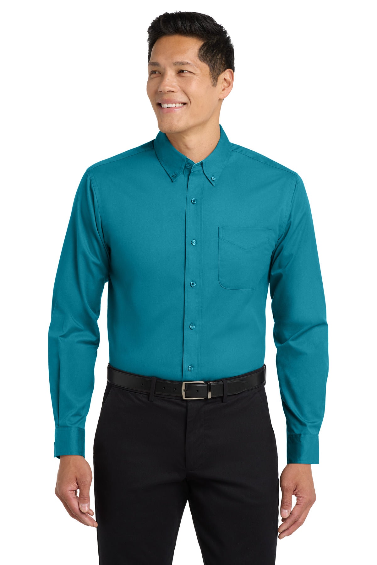 SanMar TLS608_tealgreen_model_front.jpg