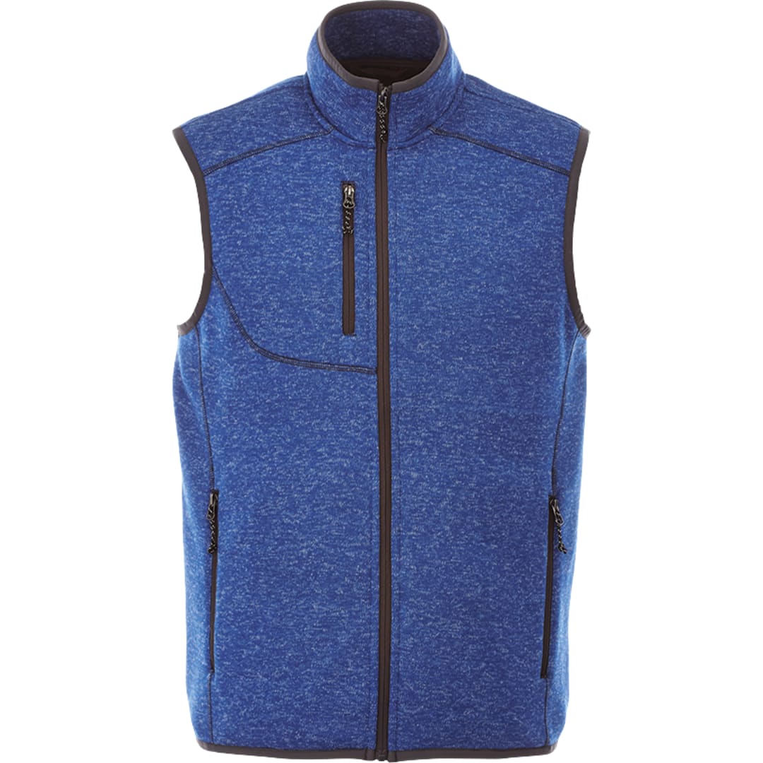 Front View of Blue Men's FONTAINE Knit Vest  - S