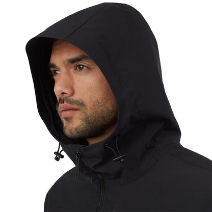 Front View of Black tentree Nimbus Rain Jacket - Men's  - S