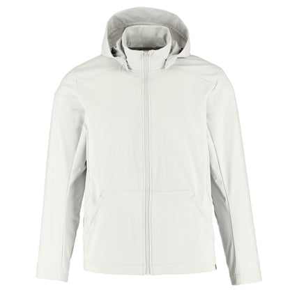 Front View of Grey MANZANO Eco Softshell Jacket - Men's  - S