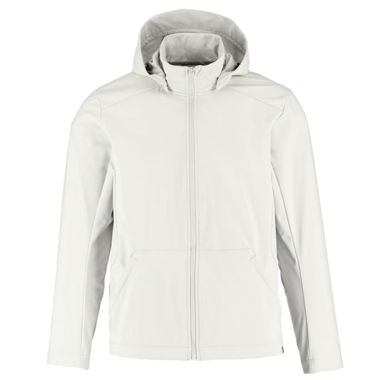 Front View of Grey MANZANO Eco Softshell Jacket - Men's  - S