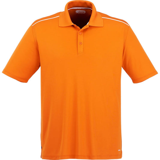 Front View of Orange Men's Albula SS Polo  - S