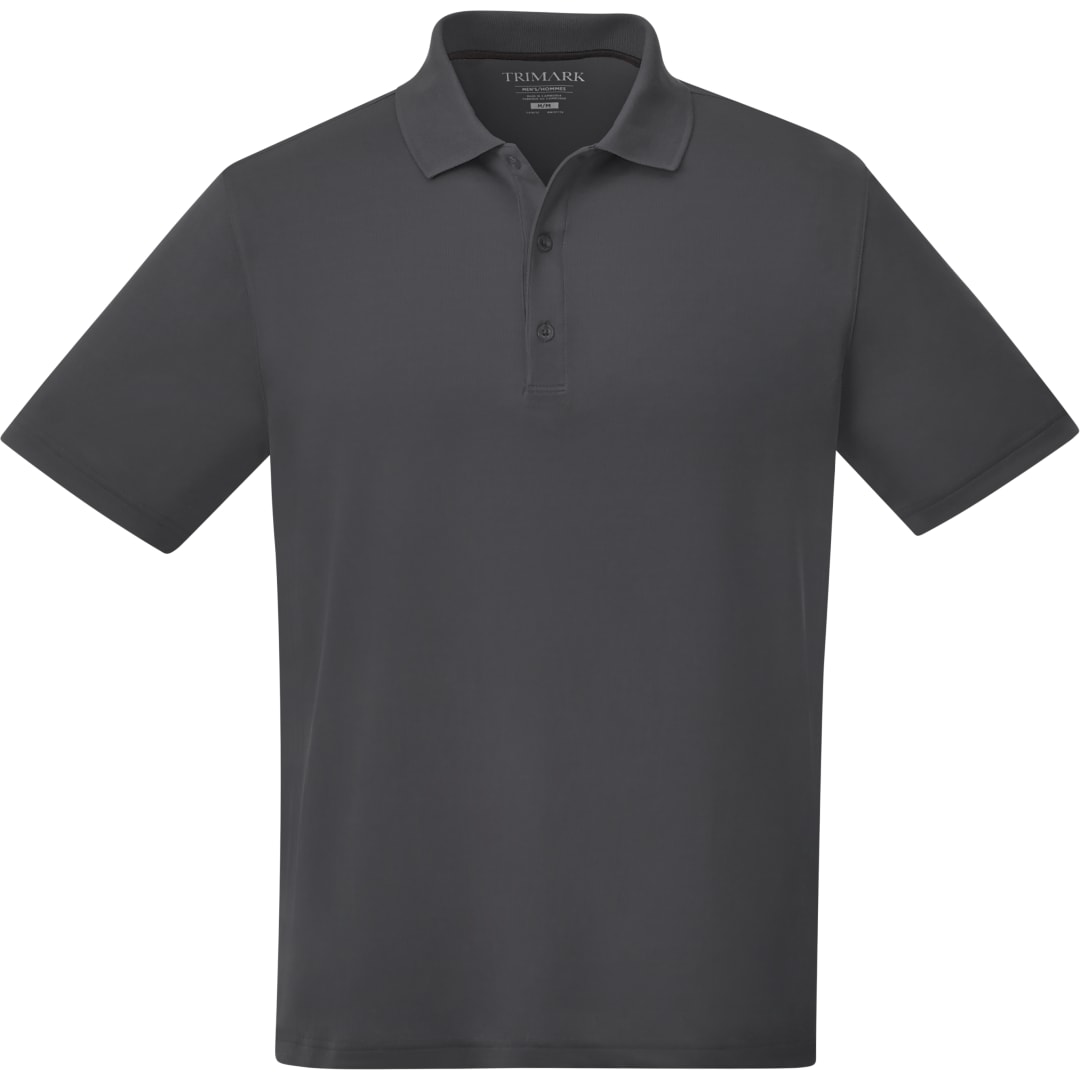 Front View of Grey Mens OTIS SS Polo  - S