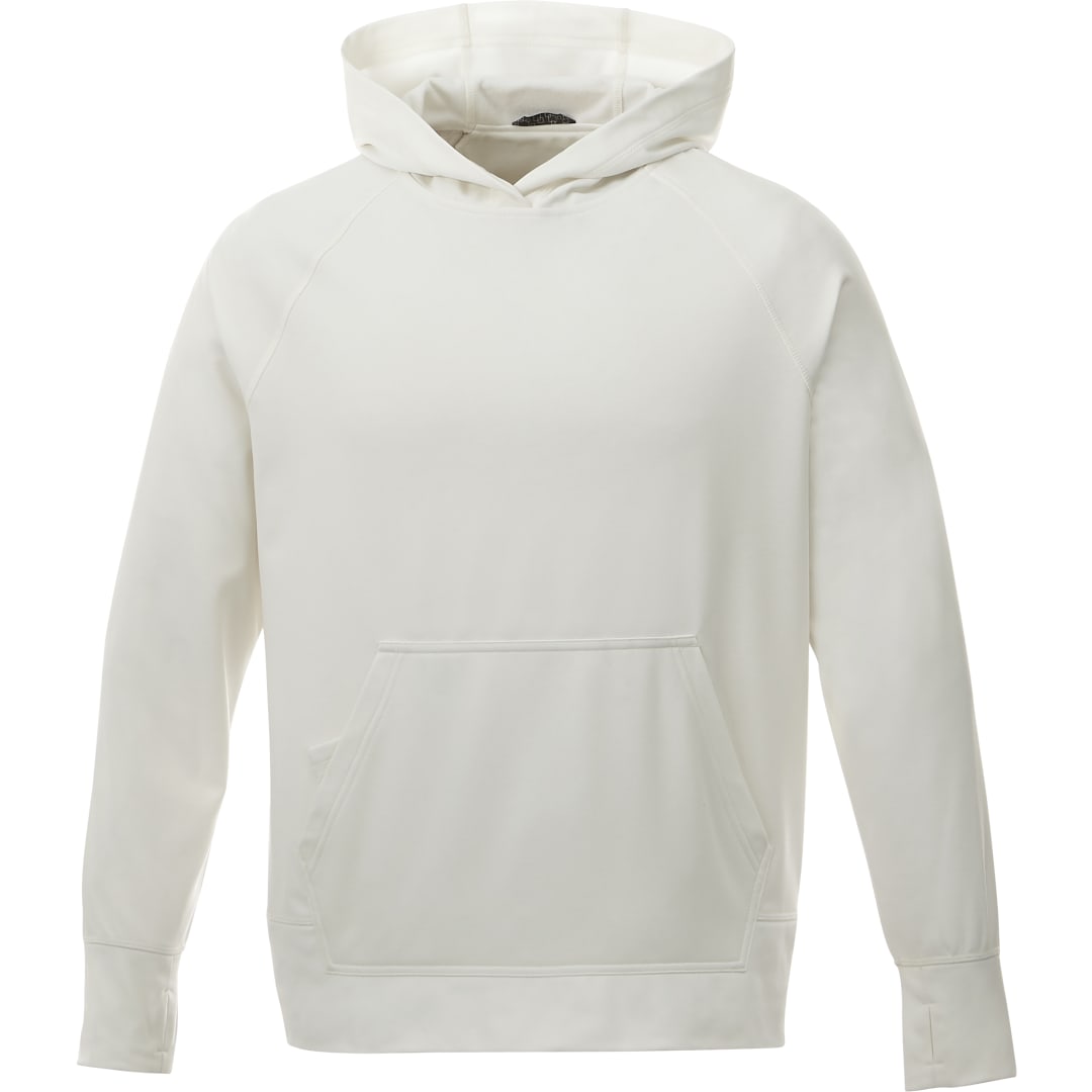 Front View of White Mens COVILLE Knit Hoody  - S