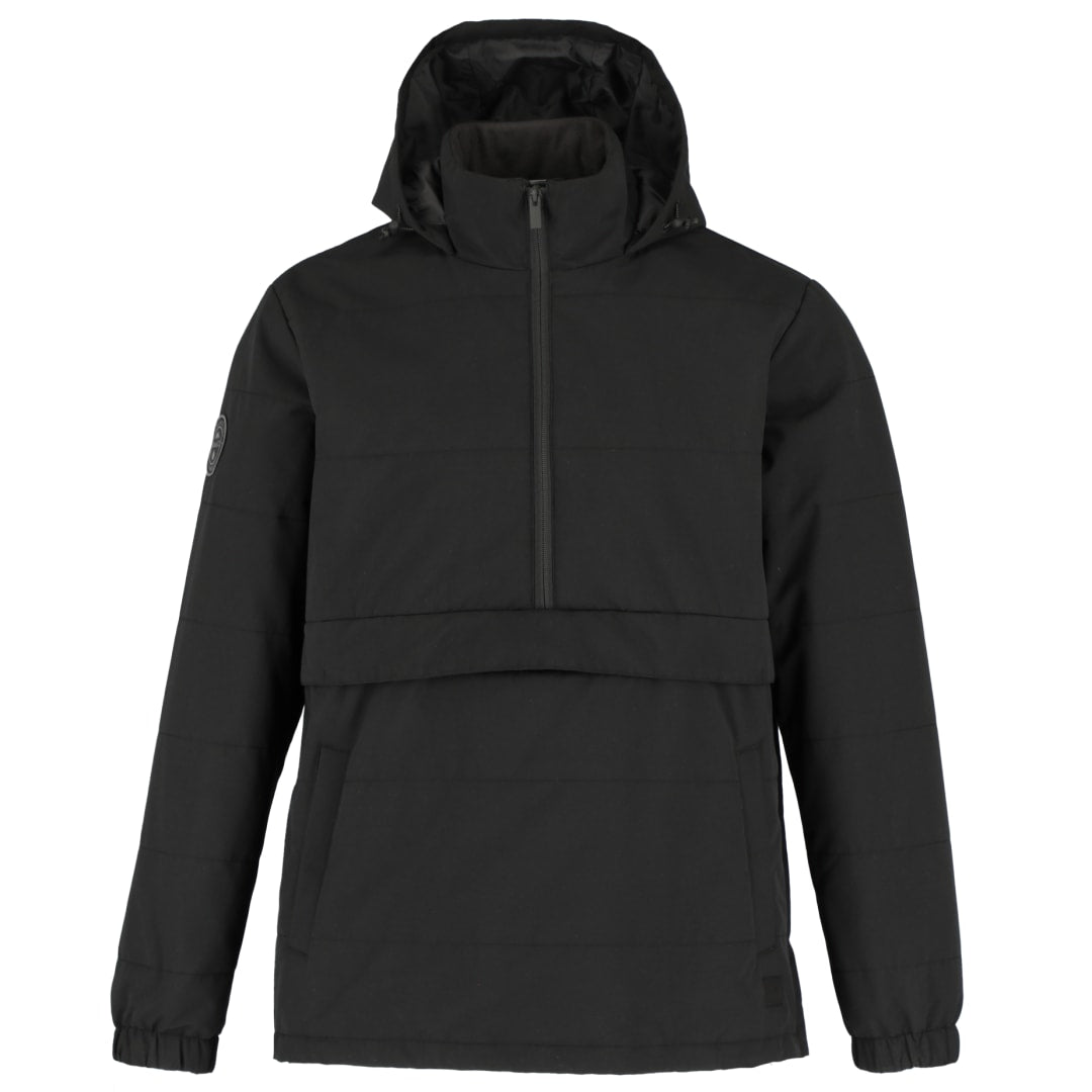 Front View of Black Roots73 ALBANY Eco Insulated Half Zip - Unisex  - XS