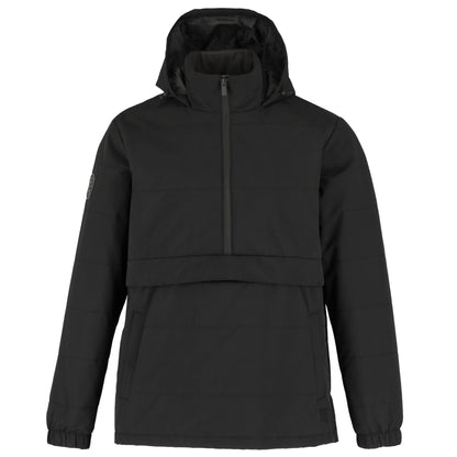 Front View of Black Roots73 ALBANY Eco Insulated Half Zip - Unisex  - XS
