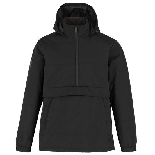 Front View of Black Roots73 ALBANY Eco Insulated Half Zip - Unisex  - XS