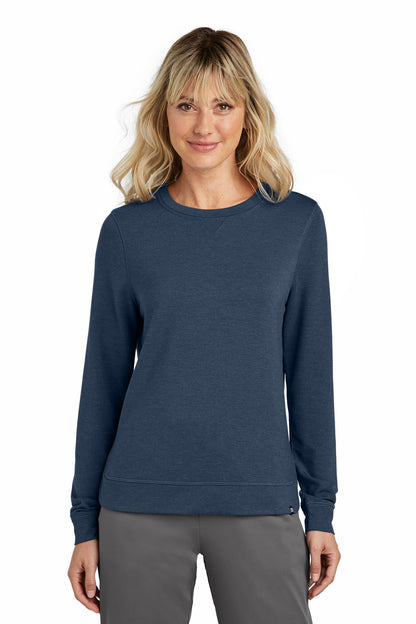 SanMar TM1LD003_bluenightsheather_model_front.jpg