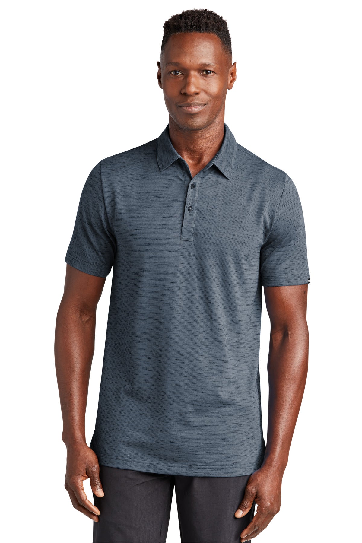 Front View of BlueNights TravisMathew Auckland Slub Polo TM1MW451  - S