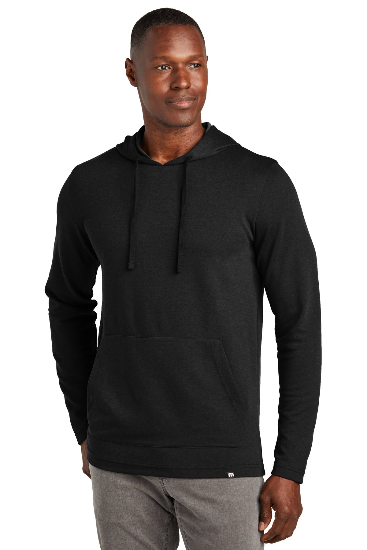Front View of Black TravisMathew Coveside Hoodie TM1MZ337  - S