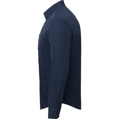 Front View of Blue UNTUCKit Castello WF Long Slv Slim Fit Shirt-Men's  - S